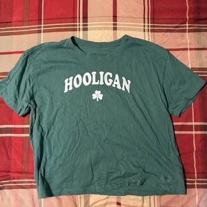 Life Is Good Green T-Shirt with White Print